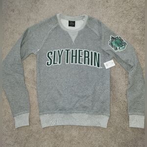 Wizarding World Of Harry Potter Super Soft Gray Slytherin Crewneck Sweater